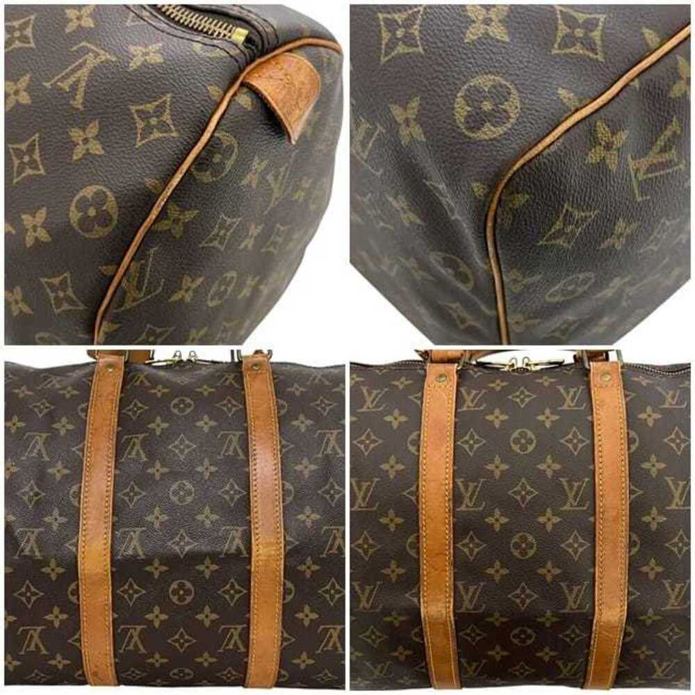 LOUIS VUITTON Brown Monogram Leather Keepall 50 Boston Bag - Picture 8 of 11